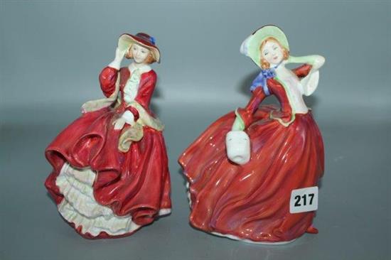 Two Doulton figures